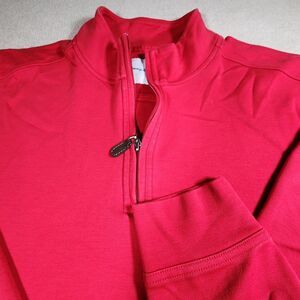Tommy Bahama‎ Mens Sweater XL Red Quarter Zip Pullover Athletic Casual Comfort